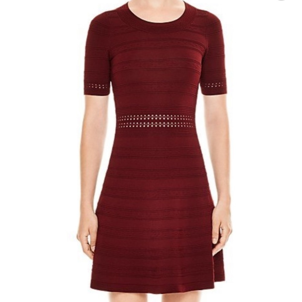 Sandro Dean Ribbed Knit Dress  EUC